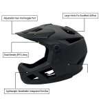 Casque de vlo de montagne intgral pour hommes et femmes, casque de vlo de route, lger, visire rglable ...