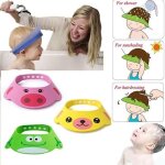 Casquette de bain pour bb, chapeau de douche pour enfants, shampoing, lavage des yeux, visire de bain, ...