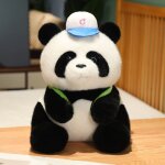 Casquette de baseball de dessin anim poupe panda rouge jouet en peluche sac panda noir et blanc poupe ...