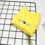 Casquette a capuche avec chat mignon, explosion d'automne et d'hiver, chapeau chaud tricot� en laine, ...