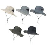 Casquette de pcheur a la mode, chapeau de boonie a large bord rglable pour femmes et hommes, sports ...