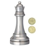 Casse - t�te d'�checs en fonte - reine - argent