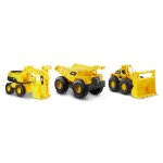 Caterpillar - pack de 3 v�hicules 25 cm - camion benne excavatrice et chargeur frontal jaune