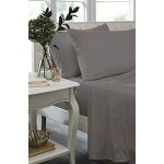 Catherine lansfield drap - housse simple percale gris