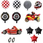 Cauc - 11 ballons décoratifs de course d'anniversaire, 2 rouleaux de rubans de ballons, ballons en film ... Cauc - 11 ballons décoratifs de course d'anniversaire, 2 rouleaux de rubans de ballons, ballons en film ...
