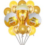 Cauc - 15 ensemble de ballons sur le thme du festival de la bire, ballon en film d'aluminium pour chope ...