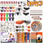 Cauc - 190 pices halloween pinata fournitures de fte cadeau anniversaire, halloween deco accessoire ...