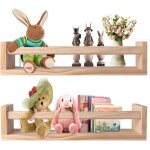 Cauc - lot de 2 etagères murales flottantes en bois pour chambre d'enfant, jouets et livres, etagères ... Cauc - lot de 2 etagères murales flottantes en bois pour chambre d'enfant, jouets et livres, etagères ...