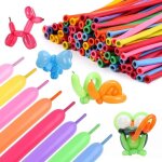 Cauc - 200 pices ballons magiques set, ballons de modlisation, multicolores ballons magiques en latex, ...