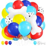 Cauc - 37 pièces ballons anniversaire, latex ballon rouge jaune bleu, ballon pattes de chien, ballons ... Cauc - 37 pièces ballons anniversaire, latex ballon rouge jaune bleu, ballon pattes de chien, ballons ...