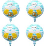 Cauc - 4 pices ballons anniversaire, ballon bire en forme de chope, dcoration oktoberfest set hlium, ...
