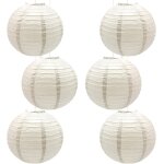 Cauc - lot de 6 lanternes en papier chinoises japonaises rondes a suspendre pour halloween, mariage, ... Cauc - lot de 6 lanternes en papier chinoises japonaises rondes a suspendre pour halloween, mariage, ...