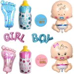 Cauc - 8pcs ballons en aluminium pour enfants et 4pcs autocollants de sexe, ballons de bouteille de pied, ... Cauc - 8pcs ballons en aluminium pour enfants et 4pcs autocollants de sexe, ballons de bouteille de pied, ...