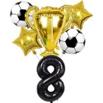 Cauc - ballon football, deco anniversaire 8 ans enfants, football ballon 8 ans anniversaire garon, gant ...
