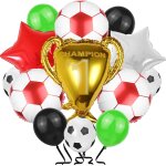 Cauc - ballons football feuille d'aluminium, noir blanc vert classique ballons football imprimé, coupe ... Cauc - ballons football feuille d'aluminium, noir blanc vert classique ballons football imprimé, coupe ...