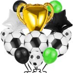 Cauc - ballons football feuille d'aluminium, noir blanc vert classique ballons football imprimé, coupe ... Cauc - ballons football feuille d'aluminium, noir blanc vert classique ballons football imprimé, coupe ...