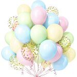 Cauc - ballons pastel, 30 pièces arc - en - ciel macaron rose bleu vert jaune or confettis ballon hélium ... Cauc - ballons pastel, 30 pièces arc - en - ciel macaron rose bleu vert jaune or confettis ballon hélium ...