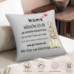 Cauc - cadeau d'anniversaire pour maman - 45 x 45 cm - housse de coussin pour canap, chambre a coucher, ...