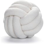 Cauc - coussin a n?uds, de 28 cm, tiss a la main, coussin dcoratif, coussin de balle, coussin en peluche, ...