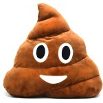 Cauc - coussin en peluche rond motif triangle, marron