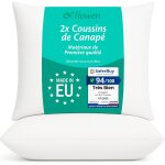 Cauc - oreiller 65x65 lot de 2 pour le lit coussins pour dormir et dcoratifs antiallergiques anti - ...