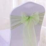 Ceinturage de chaise en organza, 25 pièces, ruban avec n?ud, pour banquet, hôtel, fête, décoration d'anniversa ... Ceinturage de chaise en organza, 25 pièces, ruban avec n?ud, pour banquet, hôtel, fête, décoration d'anniversa ...