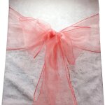 Ceinturage de chaise en organza, 25 pices, ruban avec n?ud, pour banquet, htel, fte, dcoration d'anniversa ...