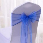 Ceinturage de chaise en organza, 25 pices, ruban avec n?ud, pour banquet, htel, fte, dcoration d'anniversa ...