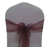 Ceinturage en organza pour dcoration de mariage, 50 / 100 pices, pour pelouse romantique, nol, fte ...