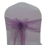 Ceinturage en organza pour dcoration de mariage, 50 / 100 pices, pour pelouse romantique, nol, fte ...