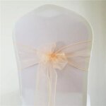 Ceinturage en organza avec noeud papillon, dcoration romantique pour chaise de jardin, mariage, restaurant, ...