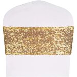 Ceintures de chaise a paillettes avec housse de cravate, jarretire de mariage romantique, dcoration ...