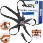 Ceinture de scurit pour chaise haute, 1 set, en noir, compatible avec hauck, stokke tripp trapp, roba, ...