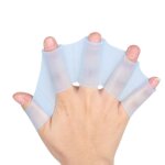 Ceinture en silicone unisexe type grenouille, 1 paire, pour natation, palmes a main, doigts, gants pour ...