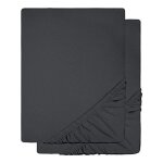 Celinatex 4487 lot de 2 drap housse 140 x 200 a 160 x 200 cm a 200x - housse en jersey de coton stretch ...