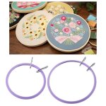 Cercle a broder en plastique sans vis, anneau artisanal, point de croix, tension a ressort, pour enfants ...
