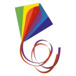 Cerf volant 70x70 cm queue 3 m