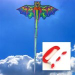 Cerf - volant dragon plat pour enfants, oiseaux volants, jouets d'extrieur, jouets de jardin en tissu, ...