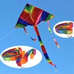 Cerf volant flottant color� a longue queue, arc en ciel, jouet volant pour enfants, avion, tube tridimensionne ...