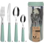 Cfrx - pradel essentiel - mnagre 24 couverts de table pour 6 personnes - paille - acier inoxydable ...