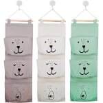 Chaas - 3 pcs rangement suspendu, 60 x 20 cm organisateur mural en tissu pour porte, sacs de rangement ... Chaas - 3 pcs rangement suspendu, 60 x 20 cm organisateur mural en tissu pour porte, sacs de rangement ...