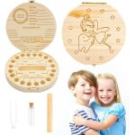 Chaas - boite dent de lait boite a dents de lait avec clip bote en bois pour ranger les ronde personnalise ...