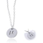 Chane avec lettre en acier inoxydable - collier rglable pour fille - cadeau d'anniversaire et de nol ...