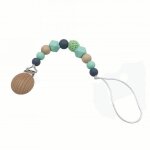Chane porte - sucette en htre pour bb, avec nom personnalis, fait a la main, diy, anneau de dentition, ...