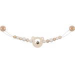 Chane poussette tte d'ours blanc