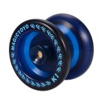 Cha�ne de roulement a billes yoyo k1, jouet professionnel en abs, bleu