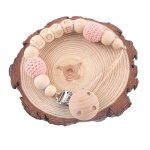 Chane de sucette pour bb, anneau de dentition avec nom personnalis, porte - mamelon, crochet perle ...