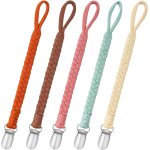 Cha�ne de sucette b�b� en coton avec, avec 5 pcs adaptateur de sucette convient aux sucettes jouets de ...