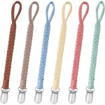 Cha�ne de sucette b�b� en coton avec, avec 6 pcs adaptateur de sucette convient aux sucettes jouets de ...