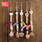 Cha�ne de sucette en bois, couronne d'animaux, perles en bois, soins dentaires pour b�b�, jouets de qualit� ...